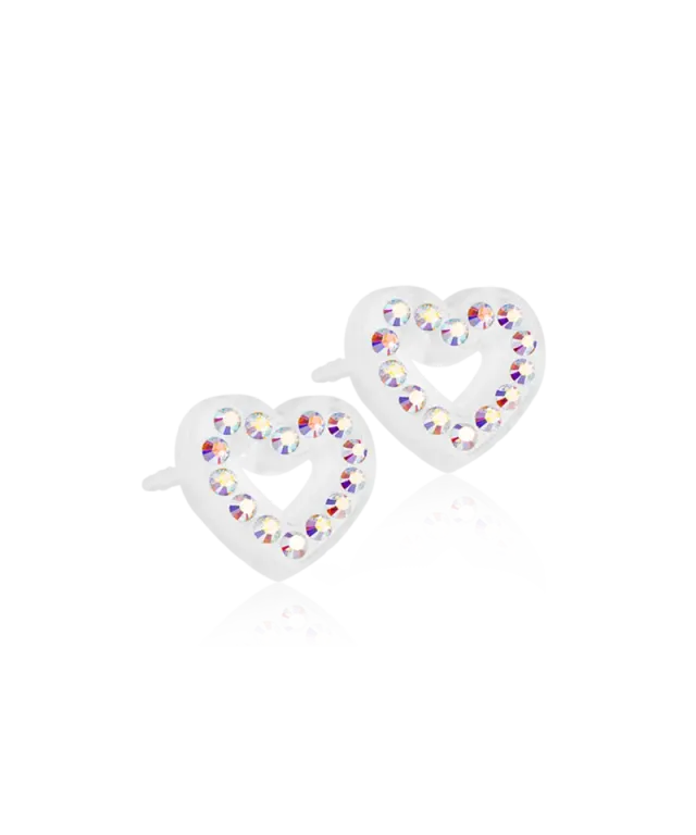 Blomdahl Brilliance Heart Hollow øredobber rainbow 10 mm