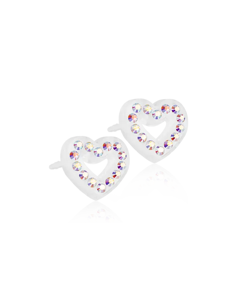 Blomdahl Brilliance Heart Hollow øredobber rainbow 10 mm