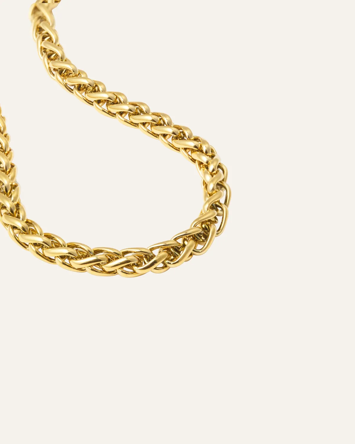 Mockberg Rebel Chain Thin Necklace halskjede gull 450 mm