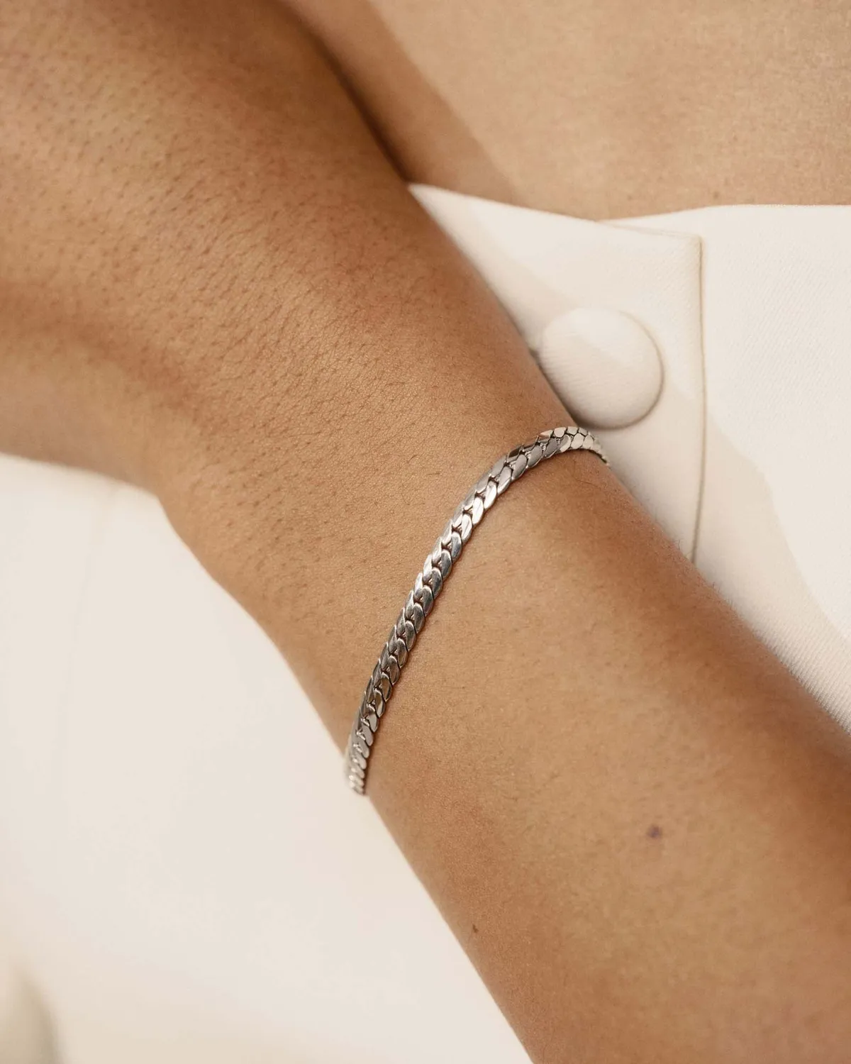 Mockberg Serpentine Chain Bracelet armbånd sølv stål