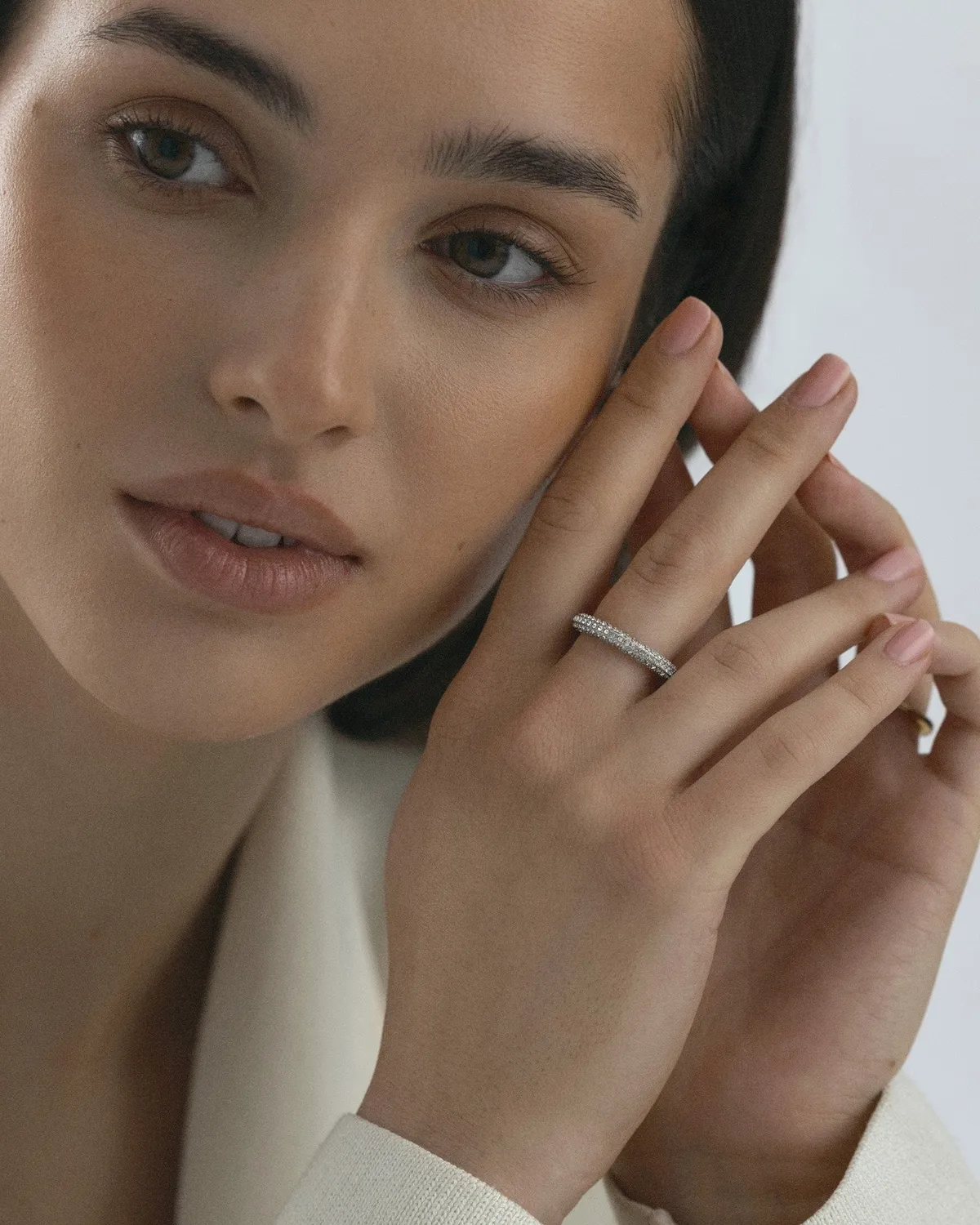 Mockberg Pavé Eternal ring sølv zirkonia