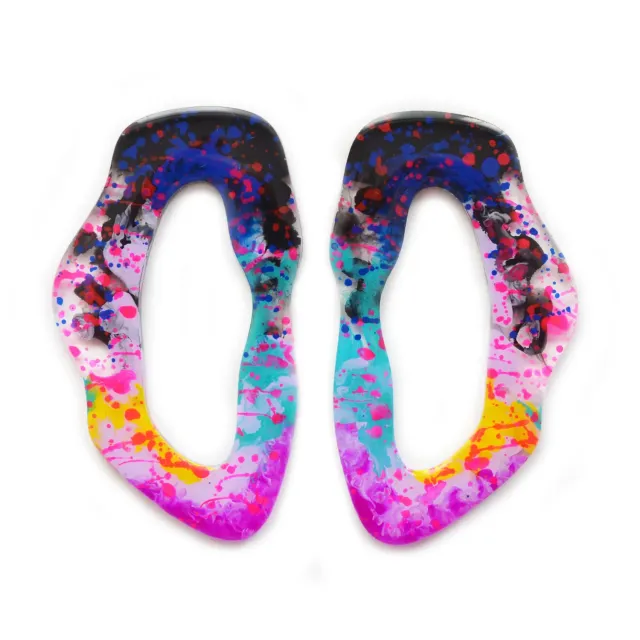 BooandBooFactory Neon Hoop øredobber studs flerfarget