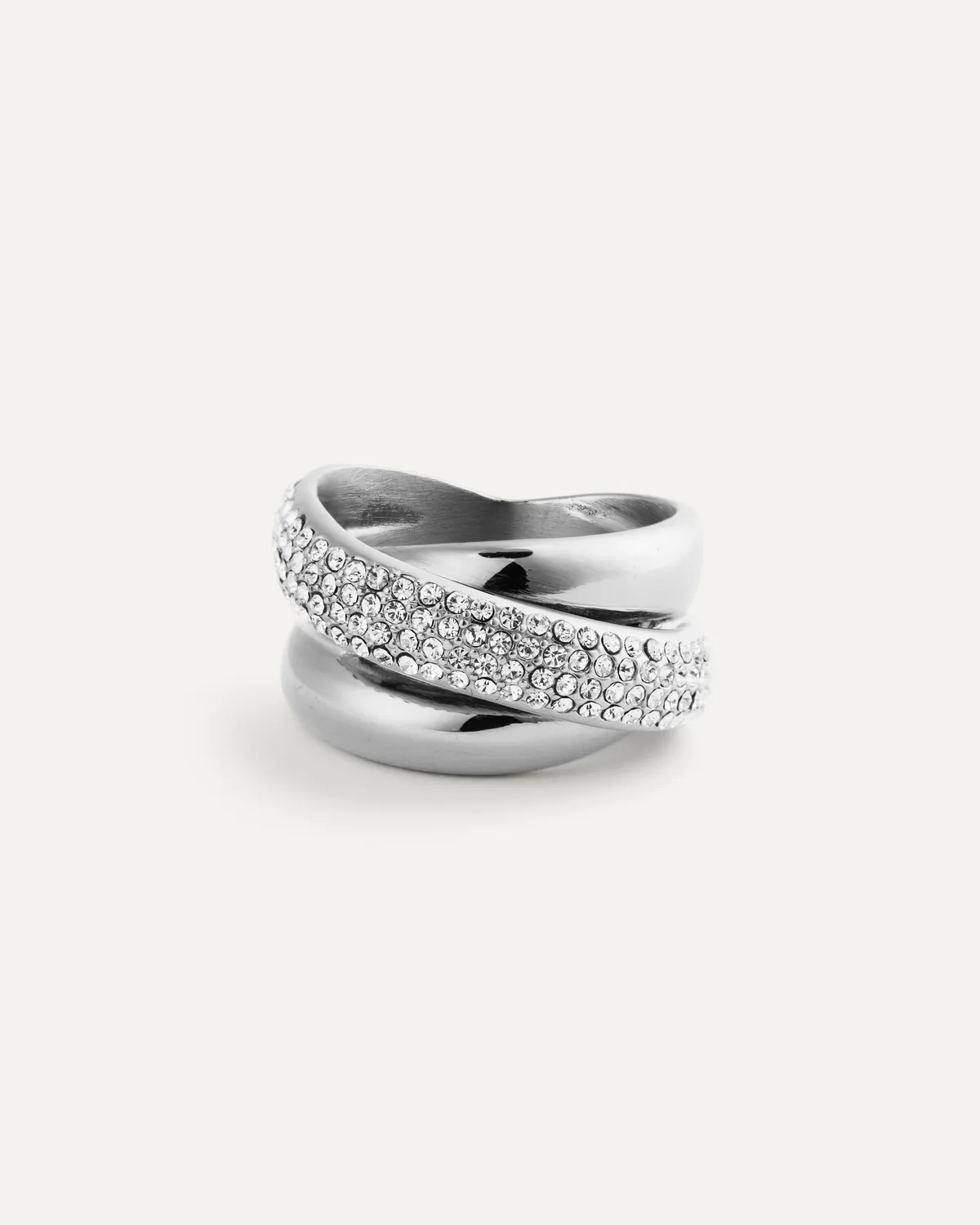 Mockberg Brume Ring ring 54 sølv pavé