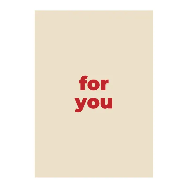 Enamel Postcard A6 For You kort 105x148 mm