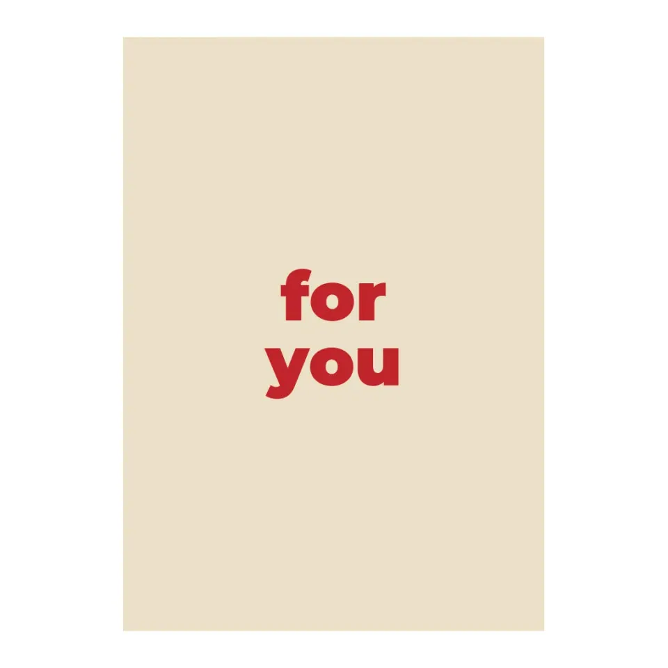 Enamel Postcard A6 For You kort 105x148 mm
