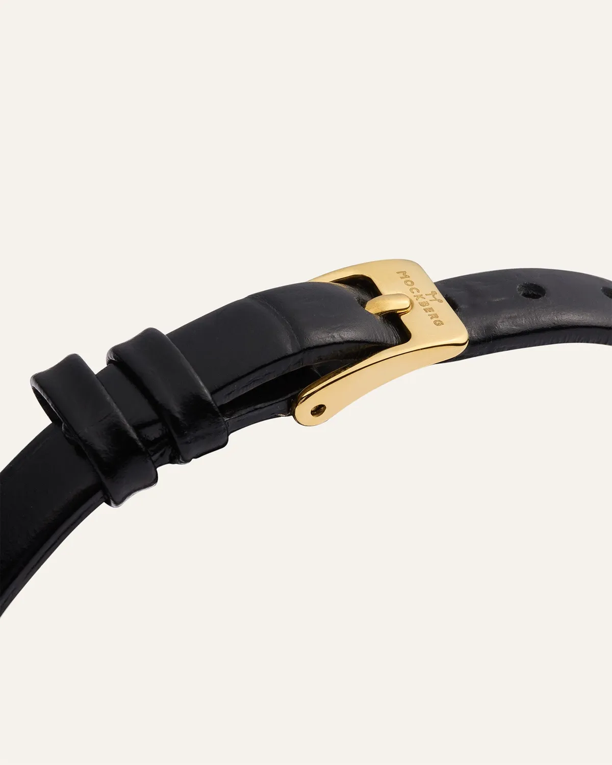 Mockberg Strap Vintage Black klokkereim svart 200 mm