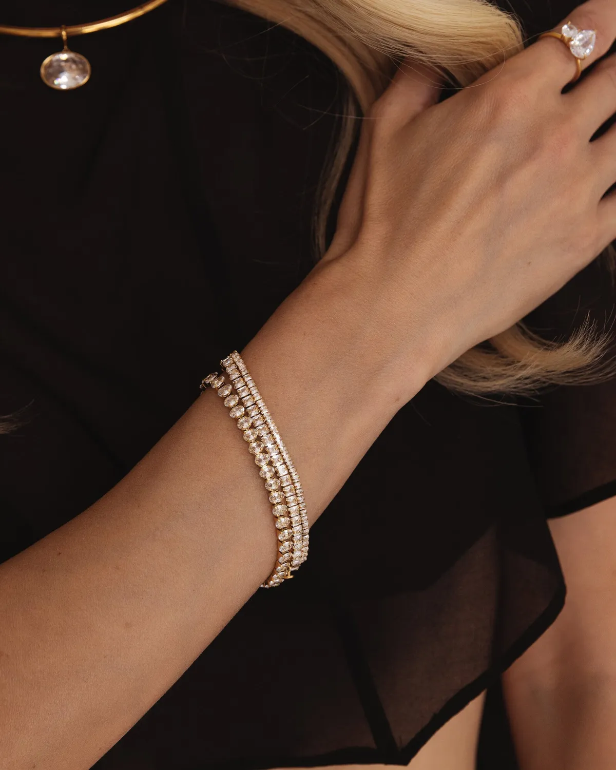 Mockberg Camille Gold armband Small 150 mm gull zirkonia