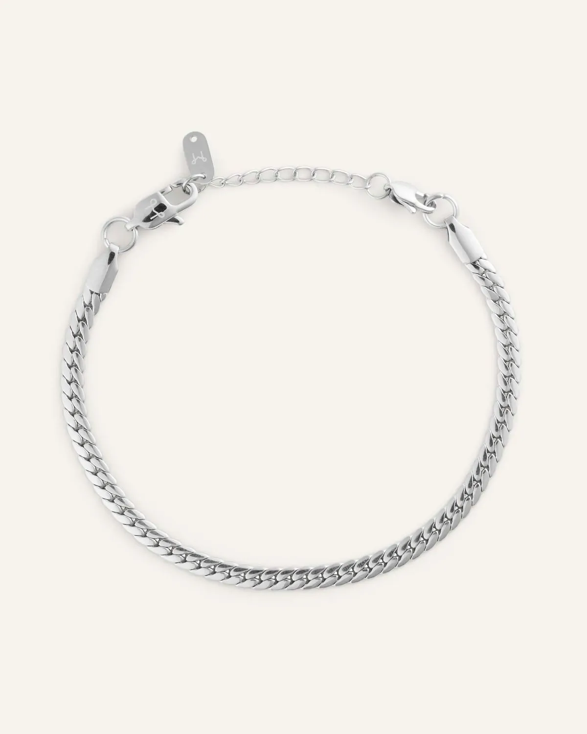 Mockberg Serpentine Chain Bracelet armbånd sølv stål