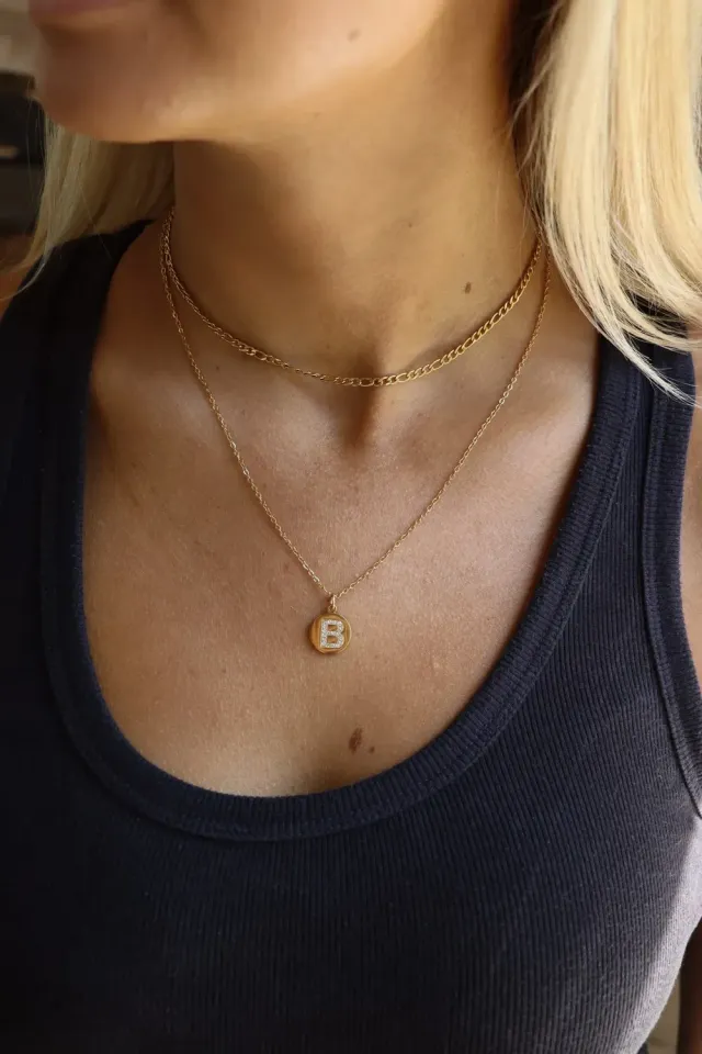 Mea Nani She’s Iconic Initial halskjede 18K bokstav A-Y