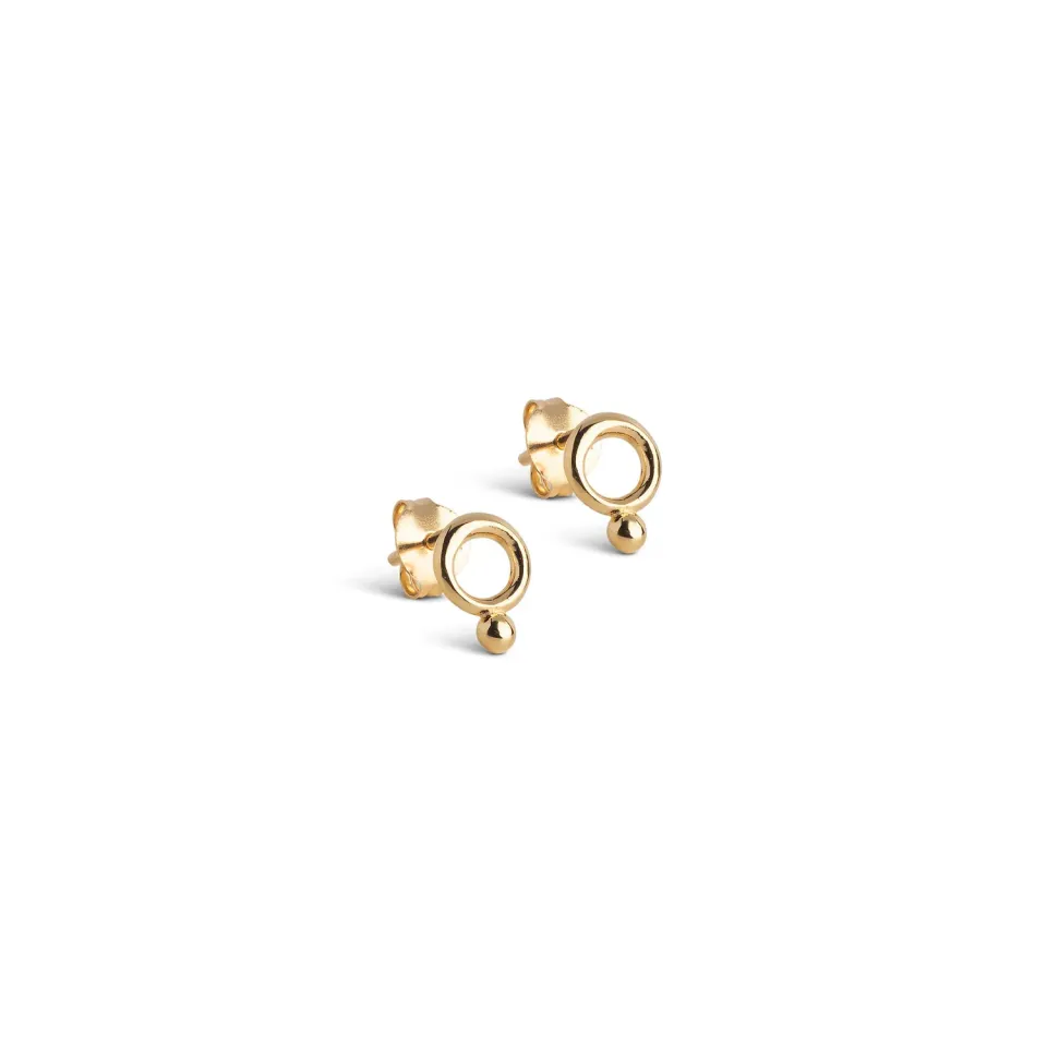 Enamel Dotta studs øredobber 8x6 mm gull