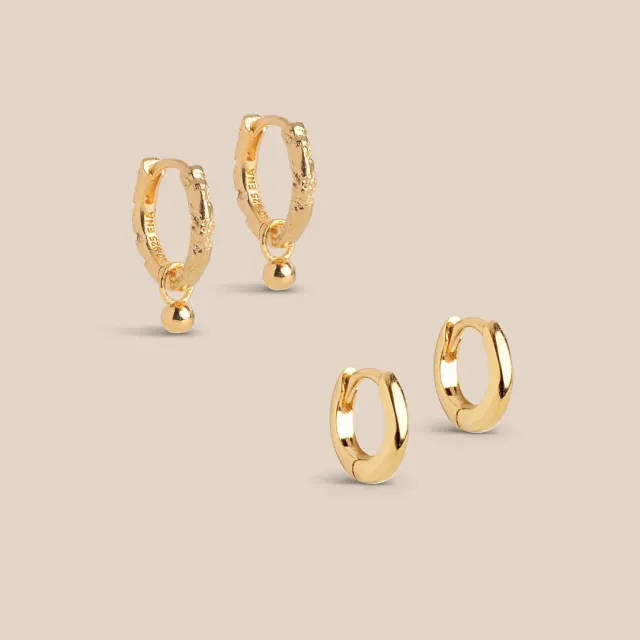 Enamel Everyday Essentials Hoop Stack hoops 2-pakning gull