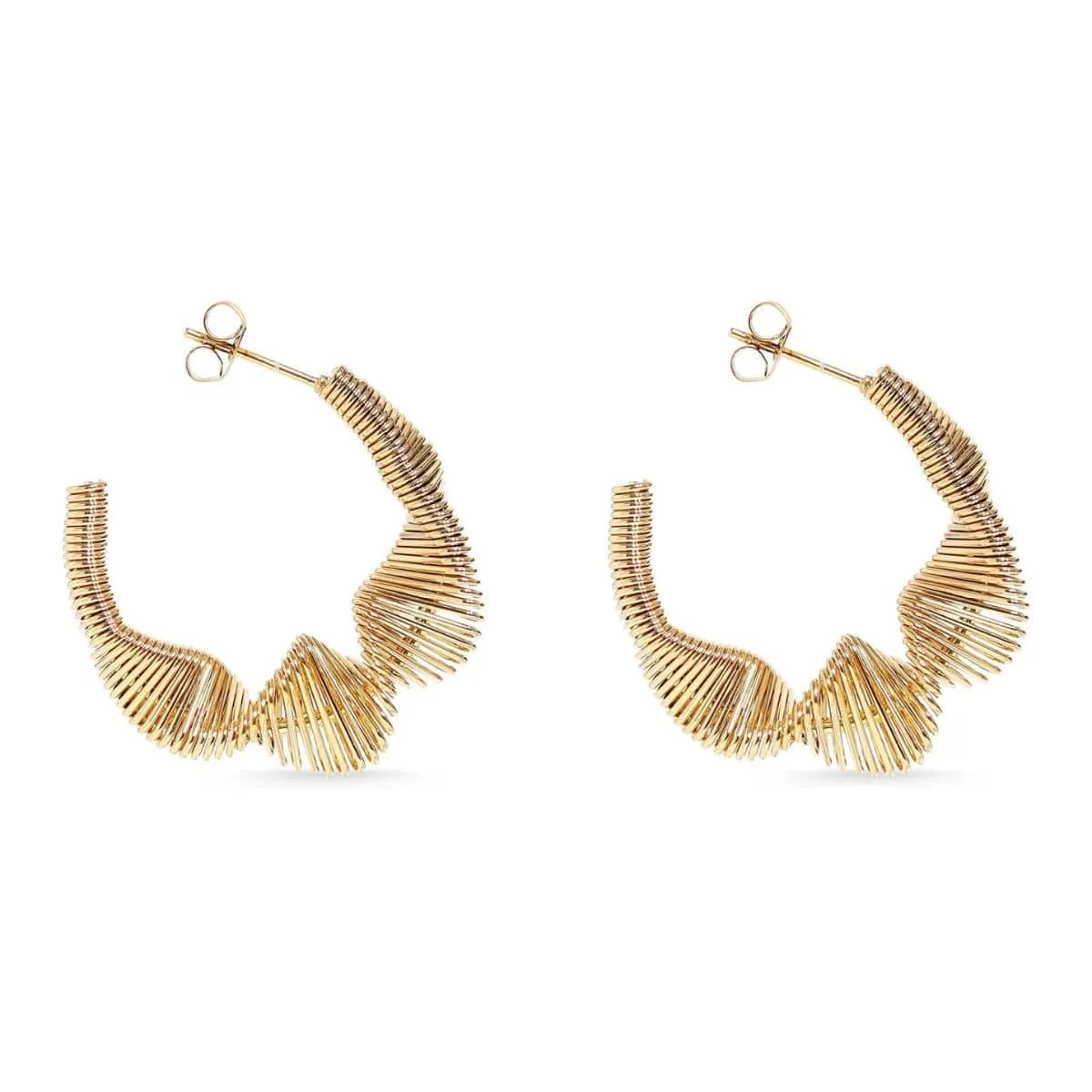 Mea Nani Nord Wired Statement hoops 18K gull