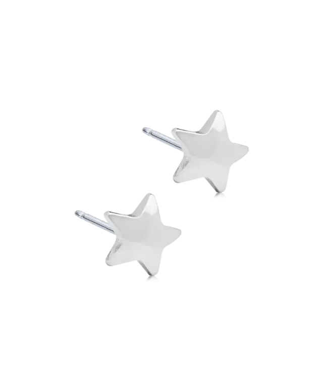 Blomdahl Star øredobber sølv 8 mm titan