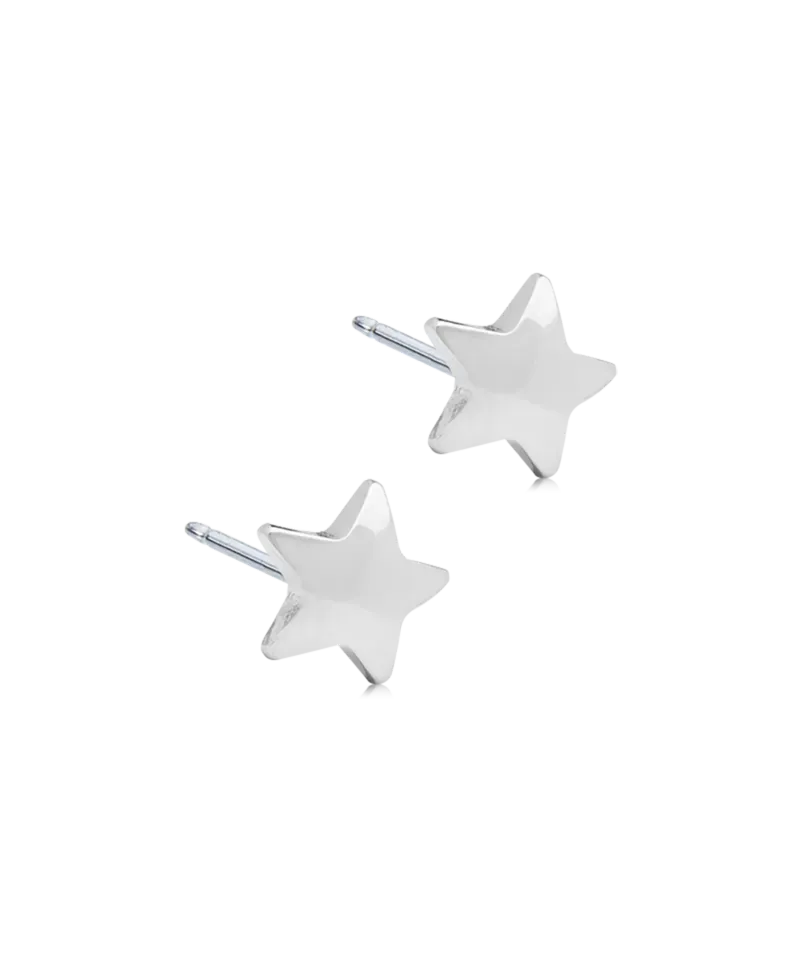 Blomdahl Star øredobber sølv 8 mm titan