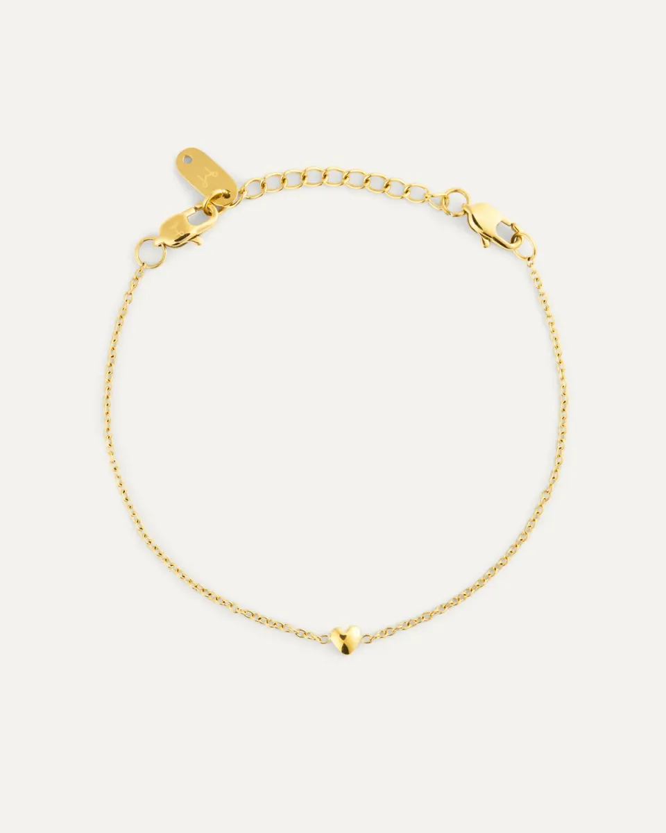 Mockberg Sweetheart bracelet armbånd gull hjerte