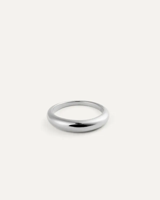 Mockberg Classic Ring sølv vattentålig stålring