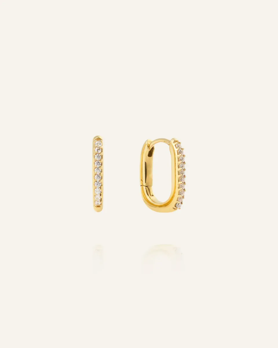 Mockberg Sparkle Small U-Hoops øredobber gull 15 mm