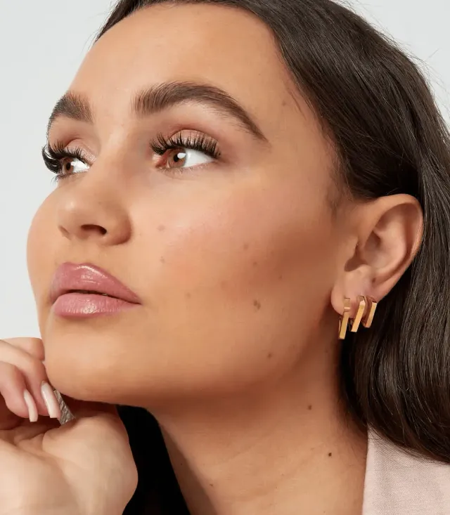 Mea Nani Diamond Hoops øredobber gull 14K