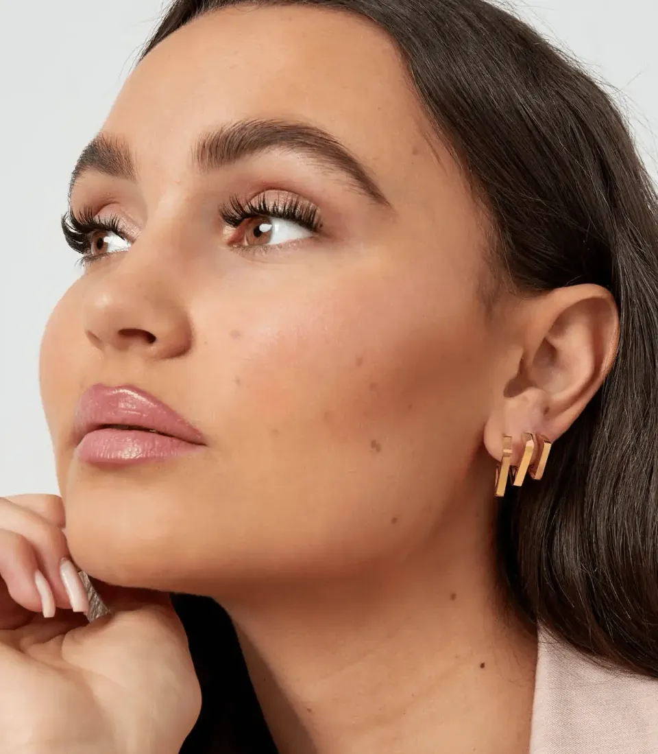 Mea Nani Diamond Hoops øredobber gull 14K