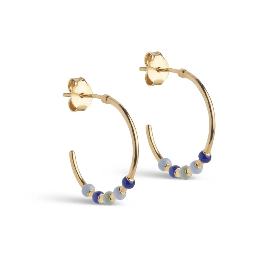 Enamel Lola Large E494 hoops Earthtone 20 mm