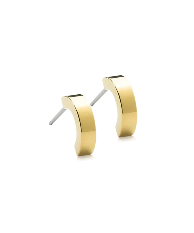 Blomdahl Pendant Plain Curved øredobber gull titan