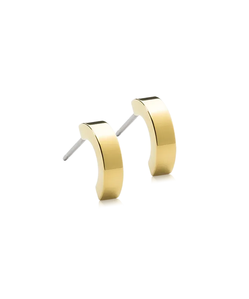 Blomdahl Pendant Plain Curved øredobber gull titan