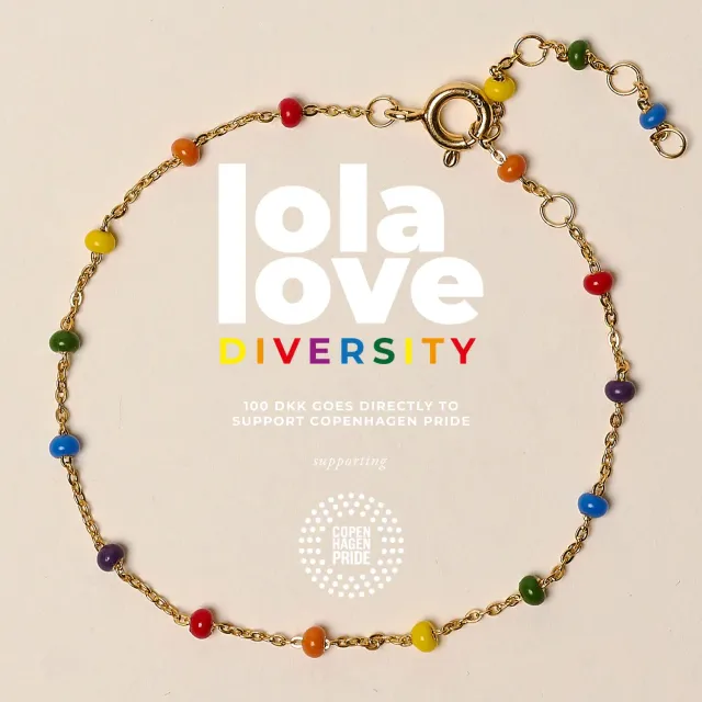 Enamel Lola Diversity armbånd 15+5 cm regnbue