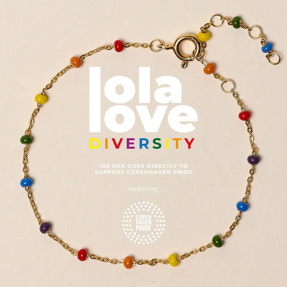 Enamel Lola Diversity armbånd 15+5 cm regnbue