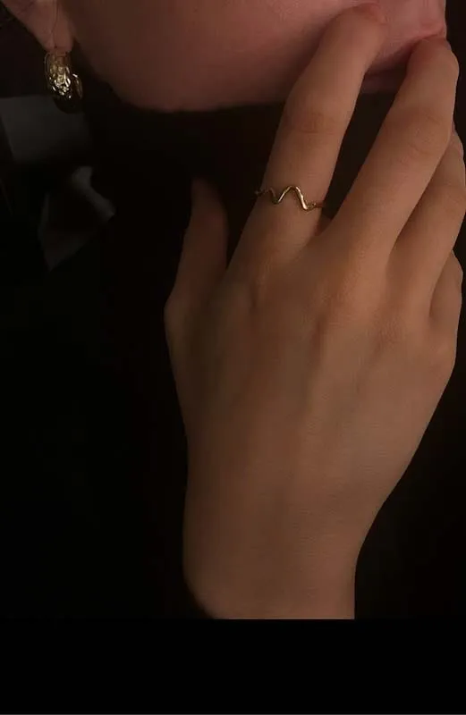 Mea Nani Seraphina ring gull 14K bølget