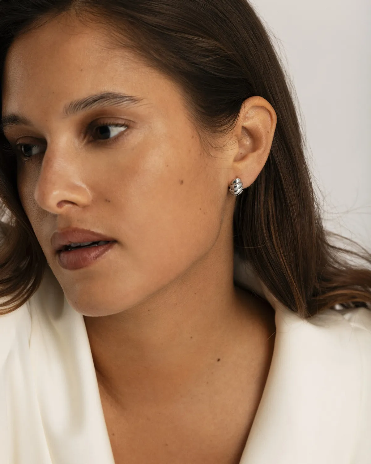 Mockberg Seléne Small Hoops øredobber sølv 18 mm