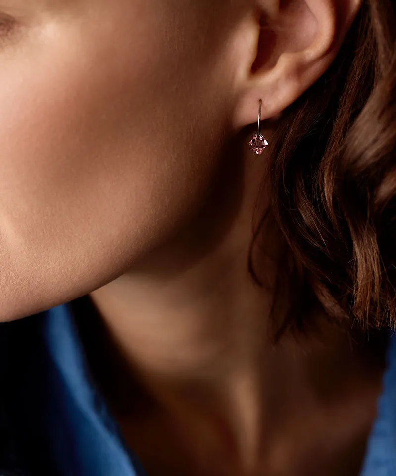 Blomdahl Bicone Ear Ring øredobber 14 mm light rose titan