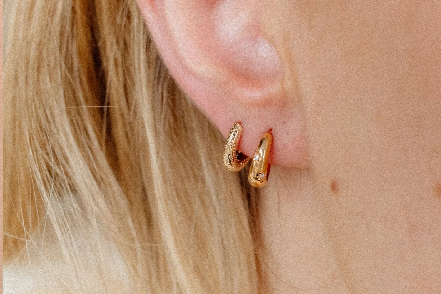 Eremis Coralie øredobber gullbelagt 14 mm