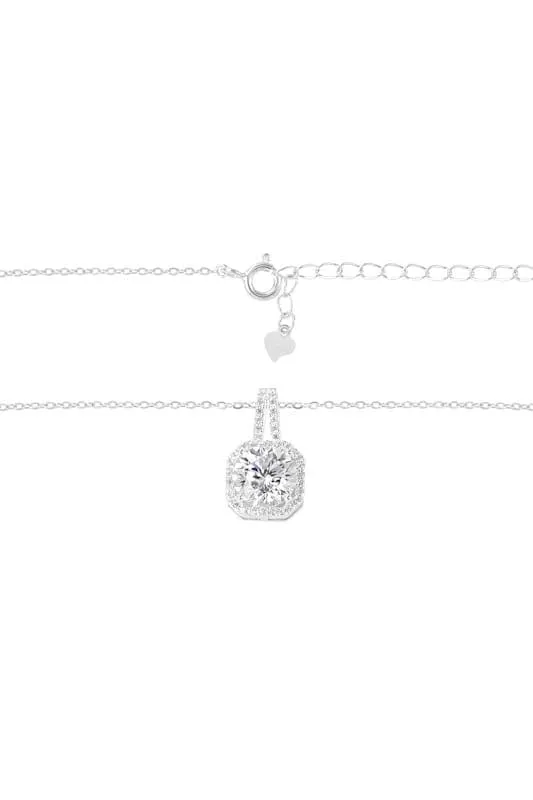 Mea Nani Aria halskjede moissanite sølv