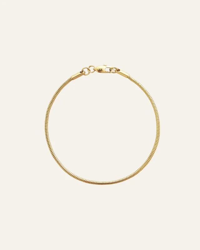 Mockberg Snake Chain armbånd gull Small