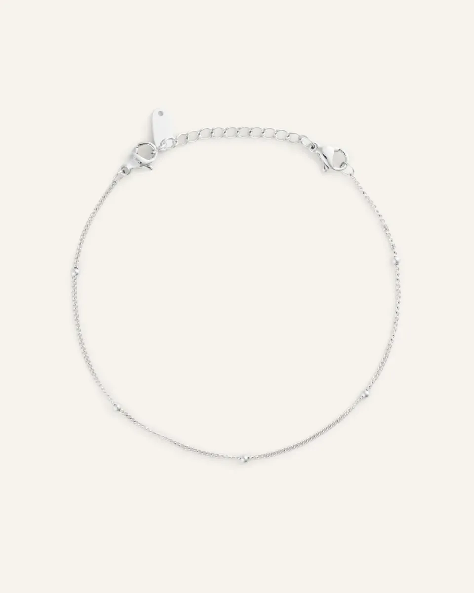 Mockberg Beaded Chain armbånd sølv stål small