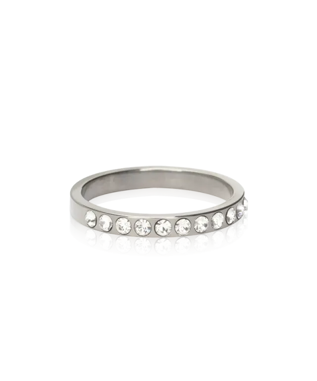 Blomdahl Brilliance Curved ring crystal titan