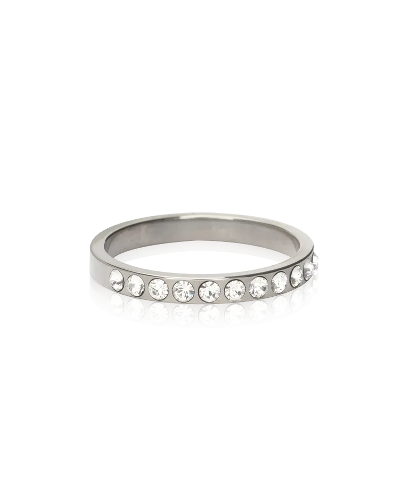 Blomdahl Brilliance Curved ring crystal titan