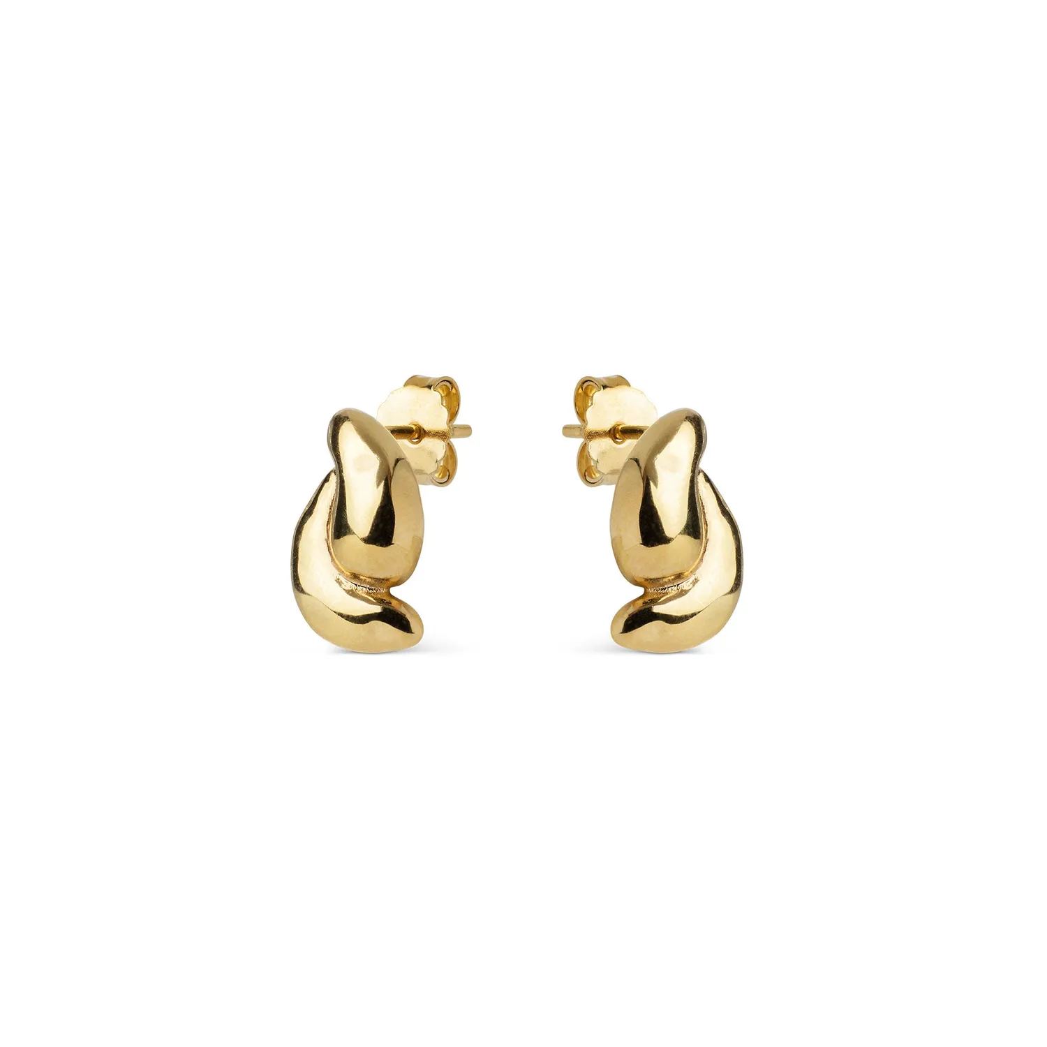 Enamel Tova studs gull 15x10 mm