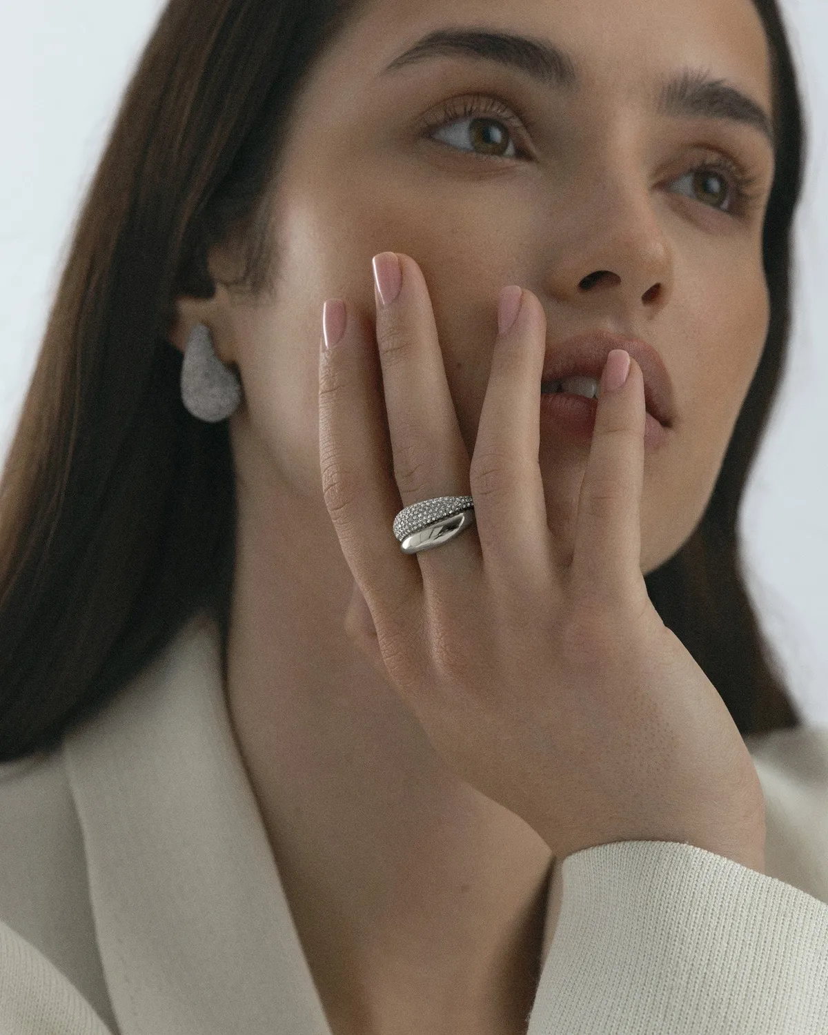 Mockberg Pavé Daring Ring sølv 52 cubic zirconia