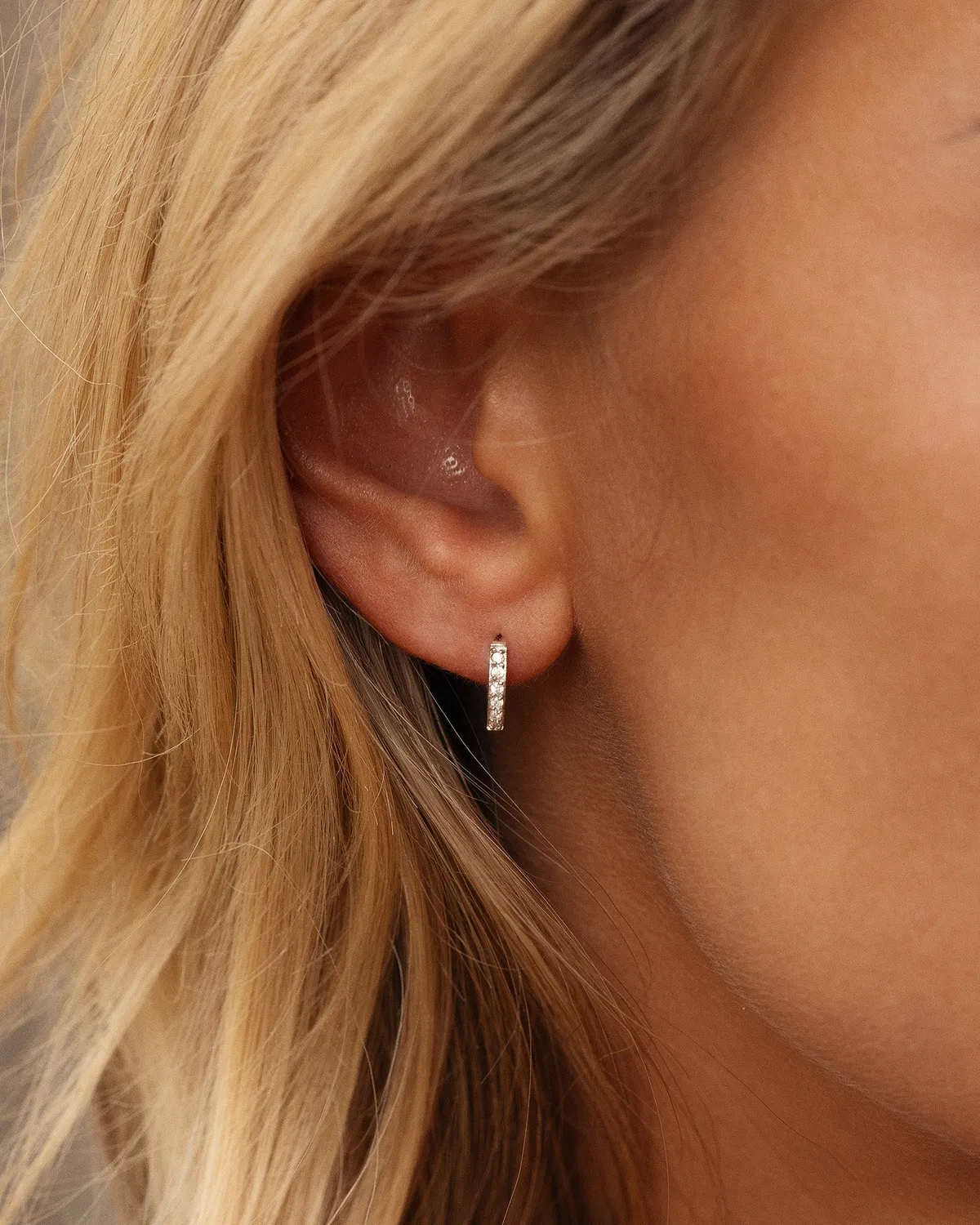 Mockberg Sparkle mini hoops sølv 11 mm