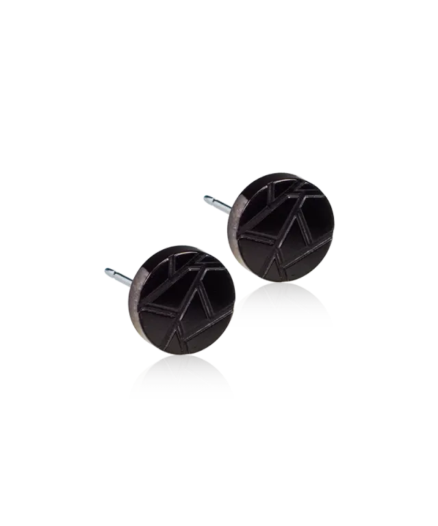 Blomdahl Paragon øredobber svart 8 mm titan