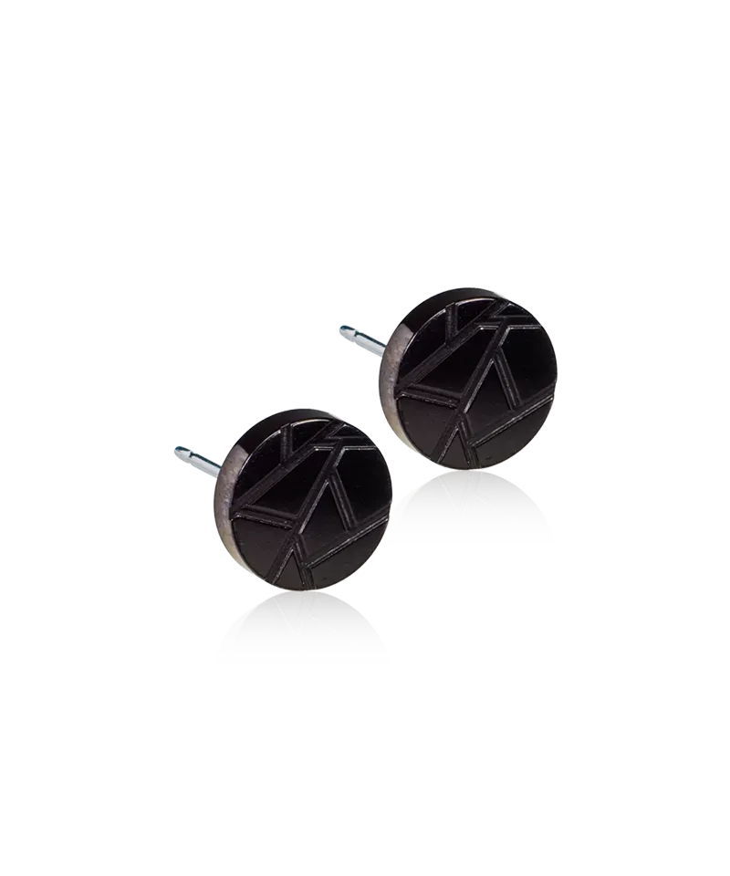 Blomdahl Paragon øredobber svart 8 mm titan