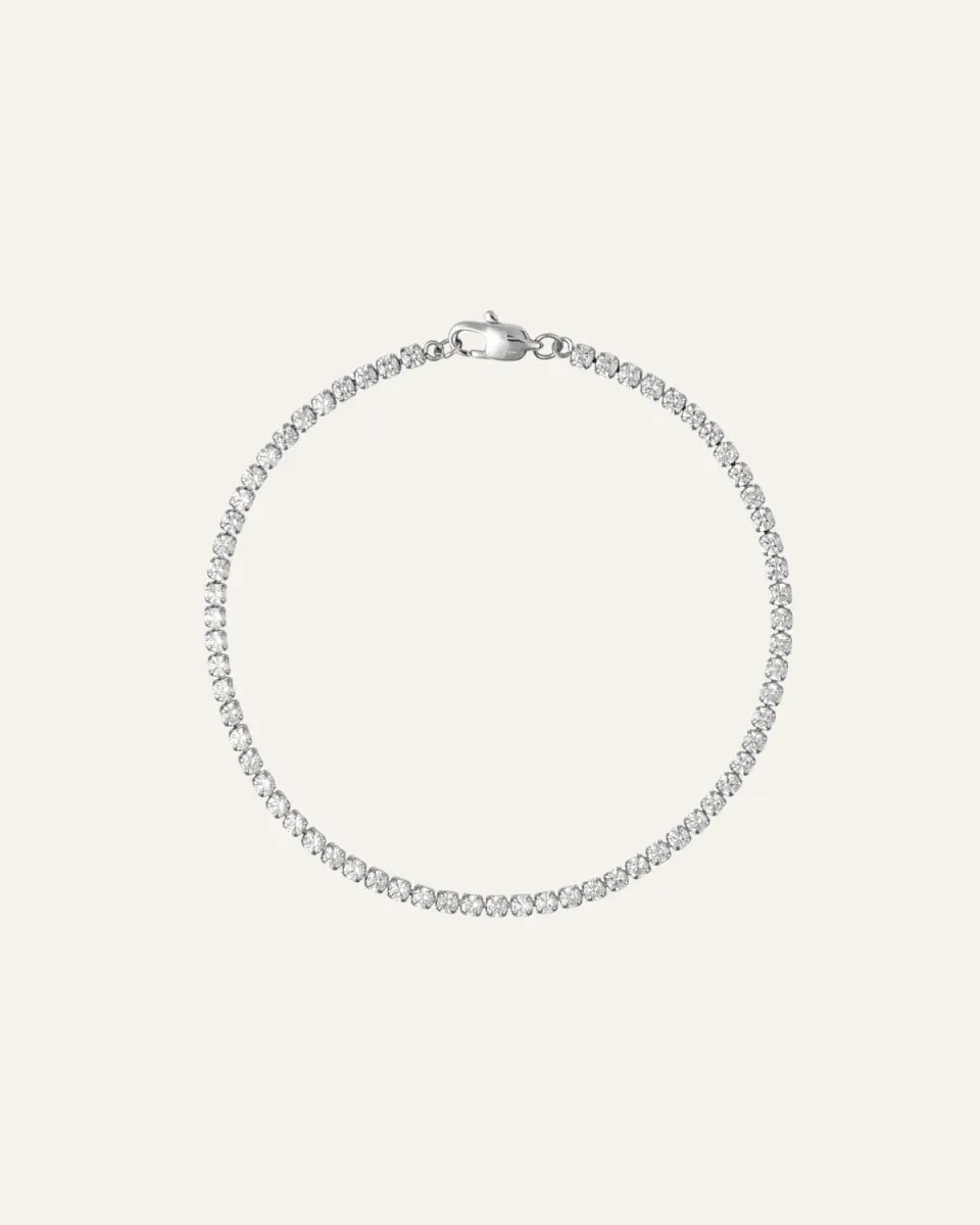 Mockberg Shiny Tennis Bracelet armbånd Medium sølv