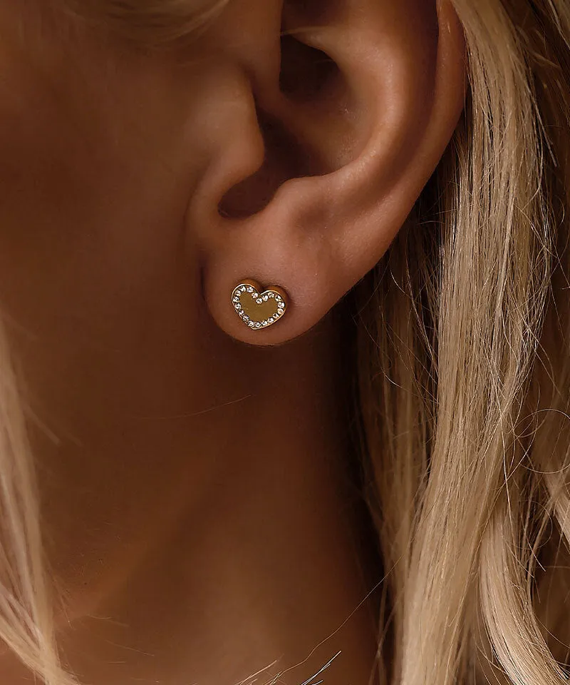 Blomdahl Brilliance Sweetheart øredobber crystal gull 8 mm titan