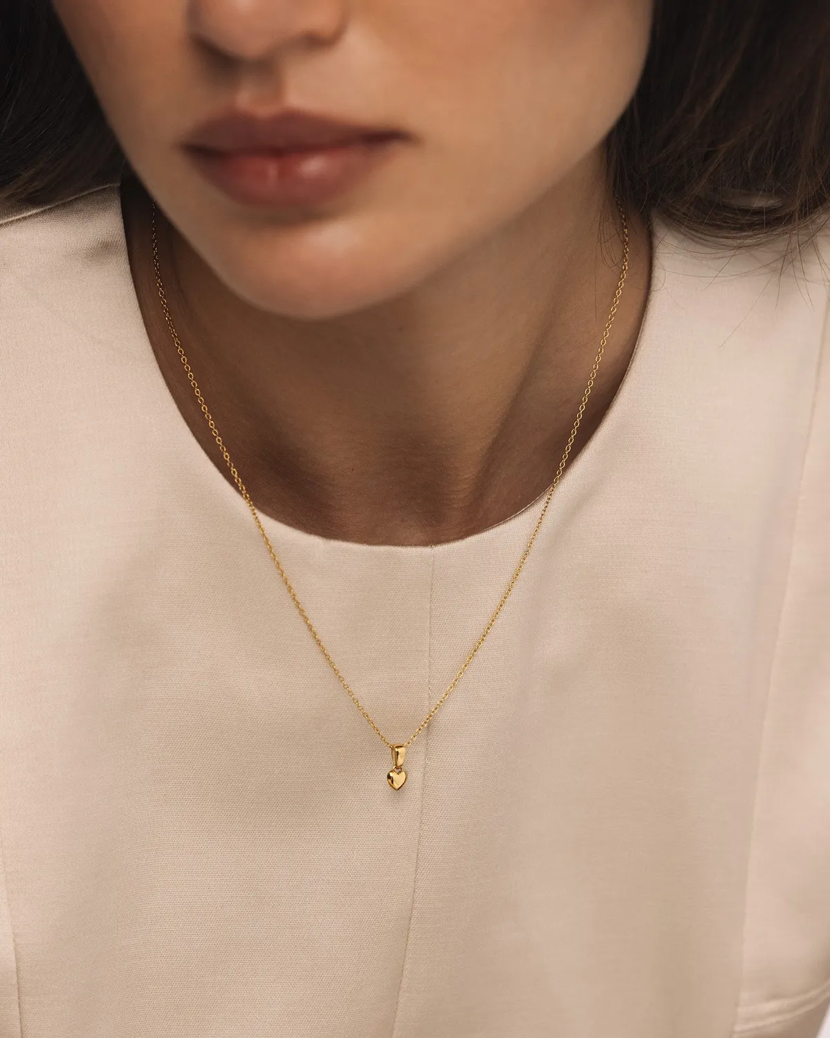 Mockberg Sweetheart Small Necklace kjede gull hjerte
