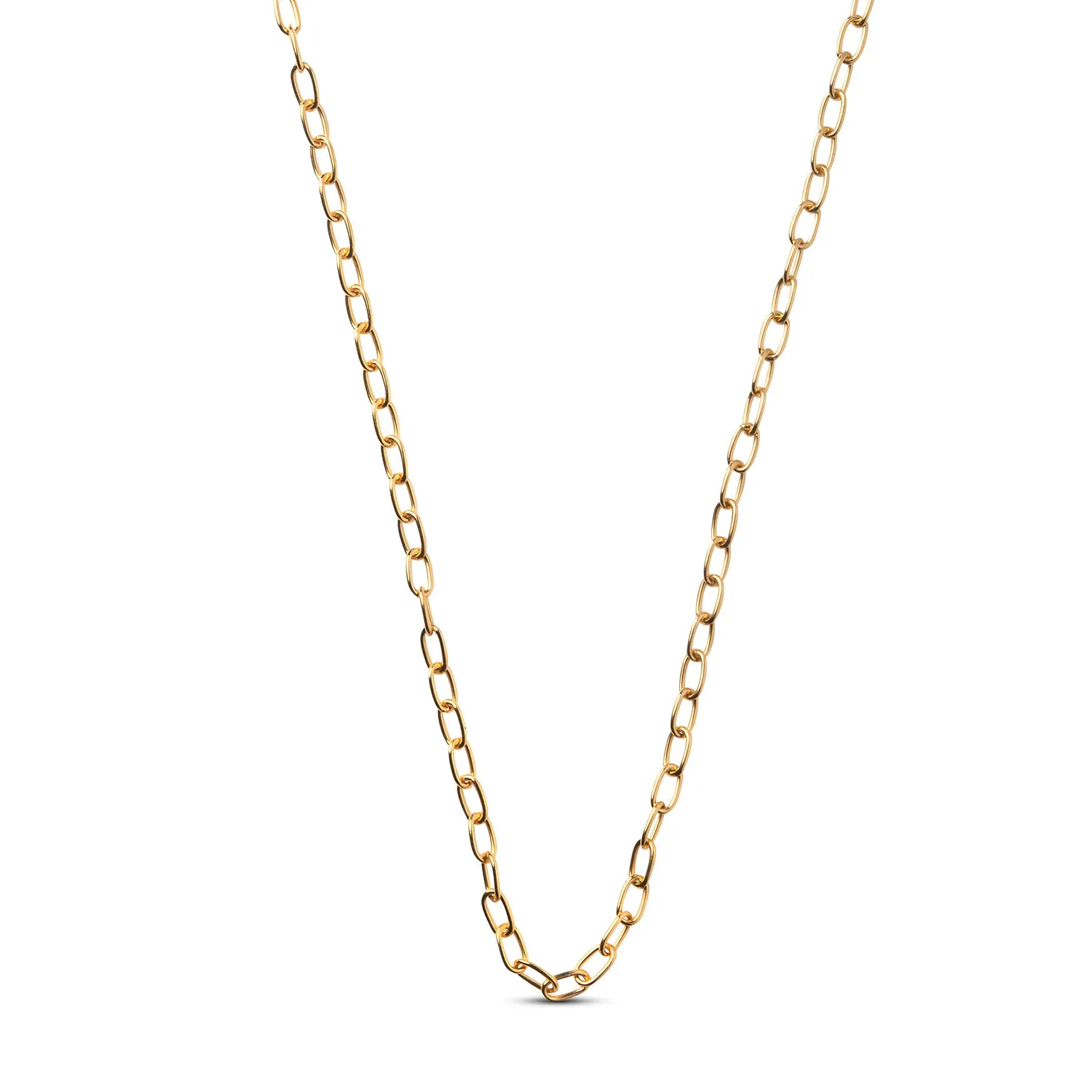 Enamel Medium Charm halskjede 50 cm gull chunky