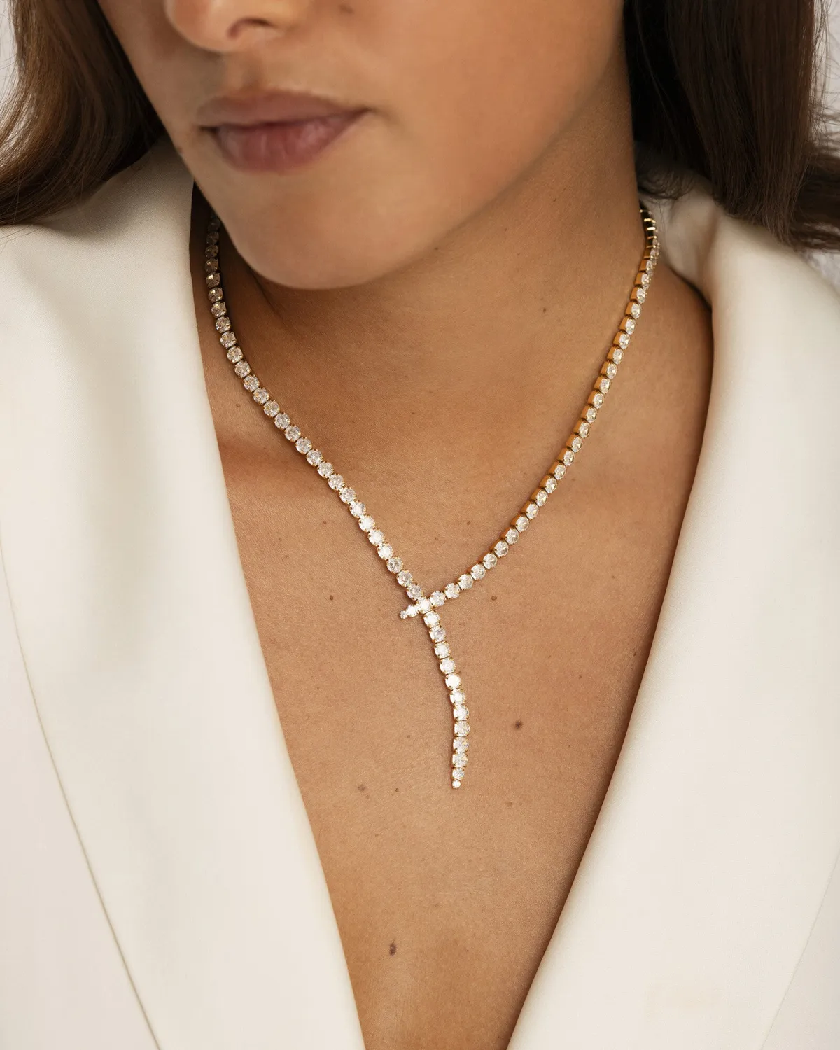 Mockberg Alora kjede gull cubic zirconia