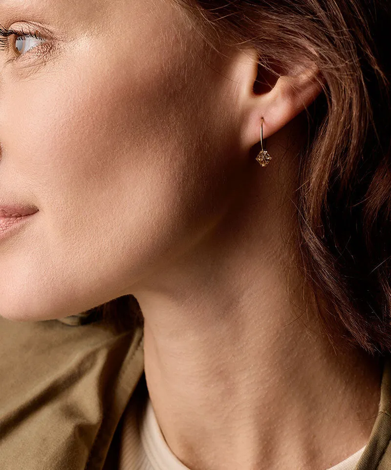 Blomdahl Ear Ring Bicone øreringer golden shadow 14 mm