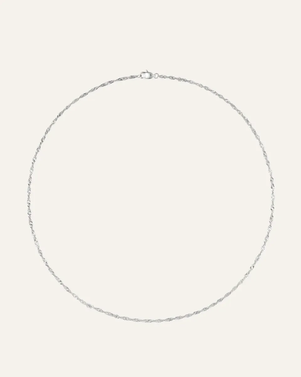 Mockberg Twirl Necklace halskjede 400 mm sølv