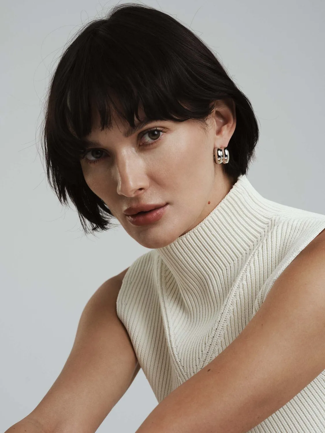 Mockberg Rebel Double Earrings øredobber sølv 19 mm
